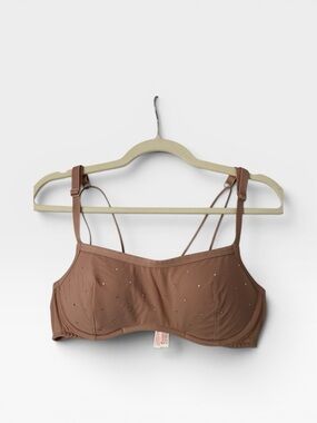PINK Victoria's Secret Beige Rhinestone Bralette